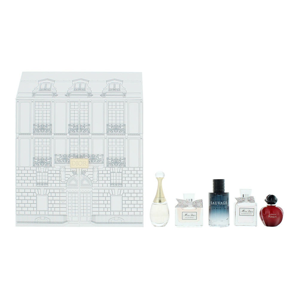 Dior 5 Piece Gift Set: J'adore Edp 5ml - Miss Dior Blooming Bouquet Edt 5ml - Miss Dior Edp 5ml - Hypnotic Poison Edt 5ml - Sauvage Edt 10ml